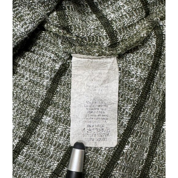 Staccato Womens  Green Black Striped Long-Sleeve Sweater Tunic Top Knit Large - Picture 9 of 15